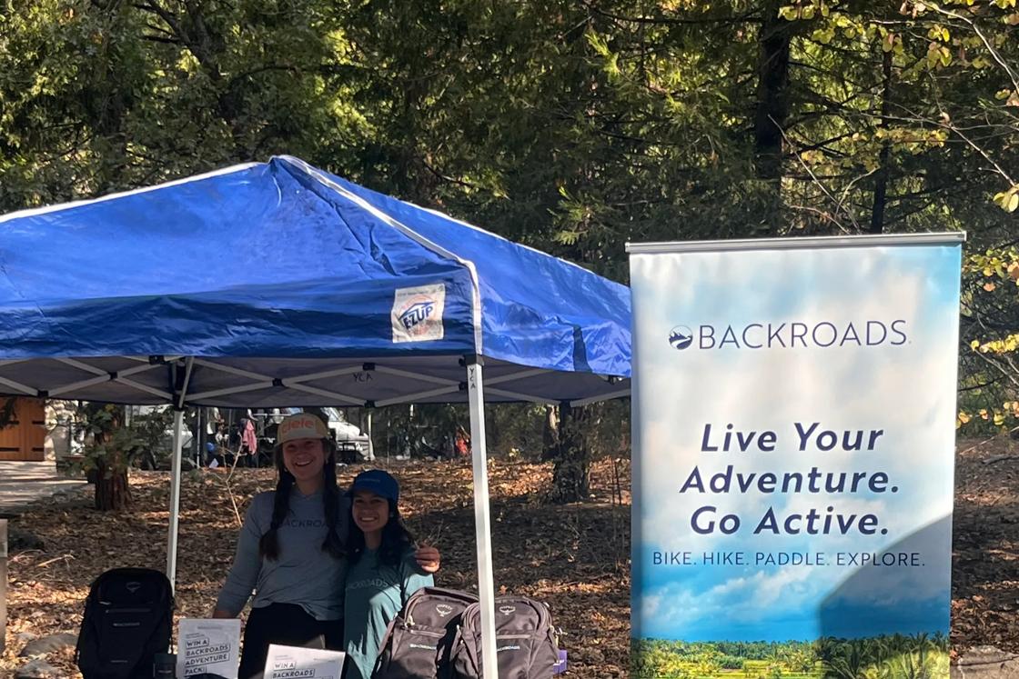 The Backroads booth at Yosemite FaceLift 2026.