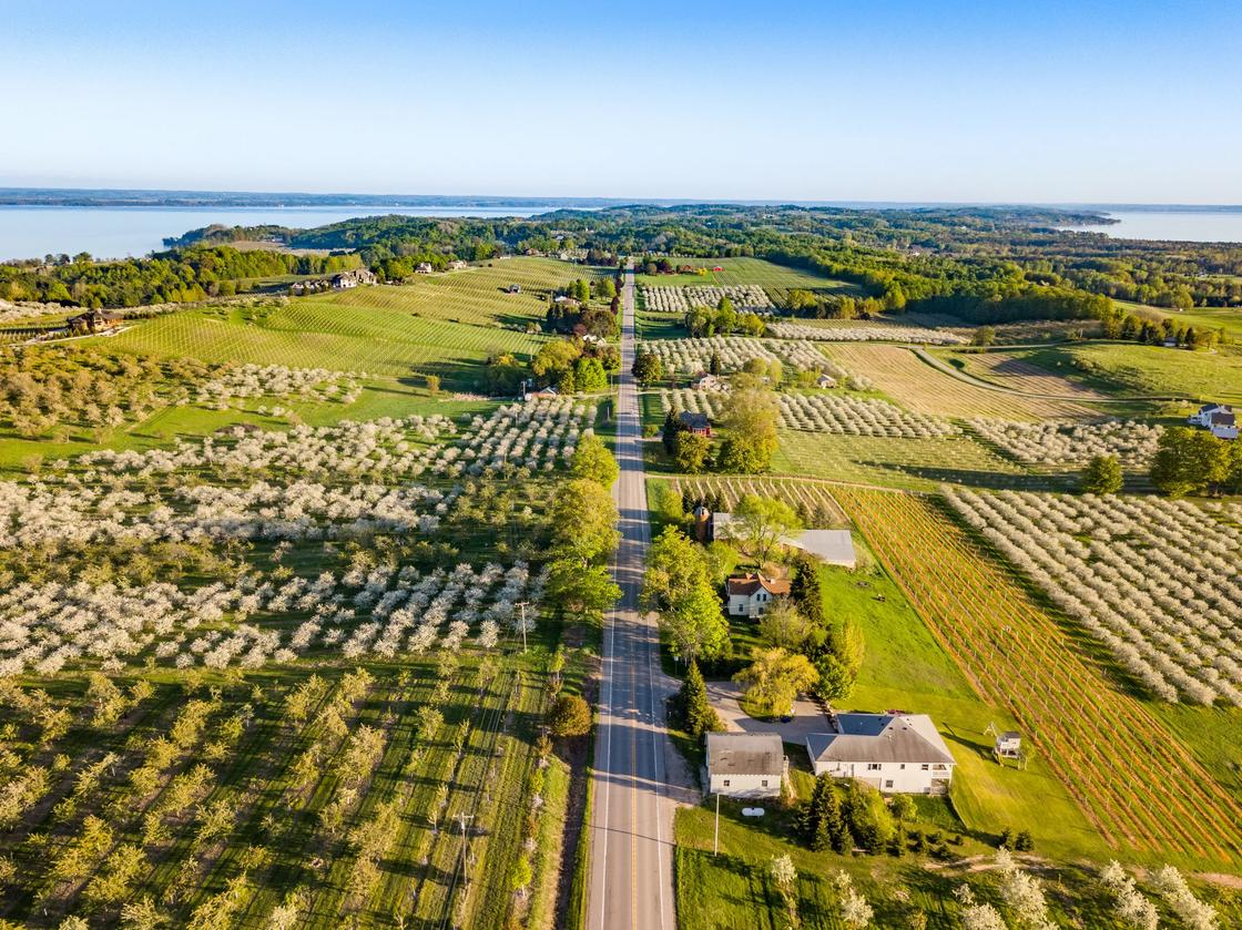 Road through Traverse City, Michigan
