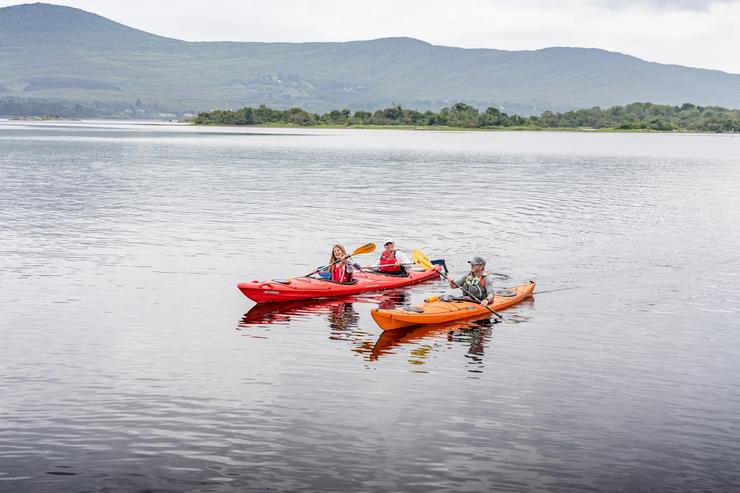 Kayaking in Kenmare Bay, Ireland.