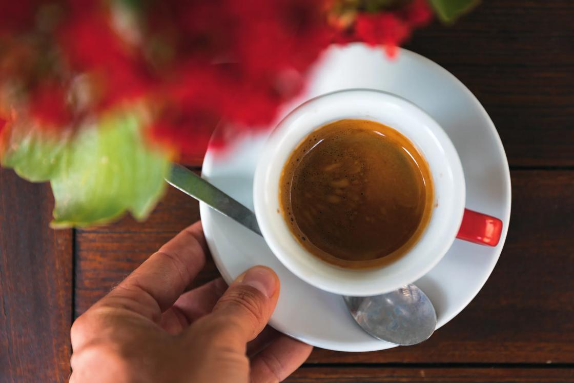 A tazzina of espresso.