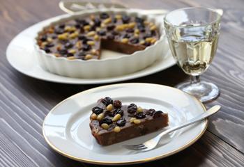 Castagnaccio, an Italian cake made from chestnut flour.